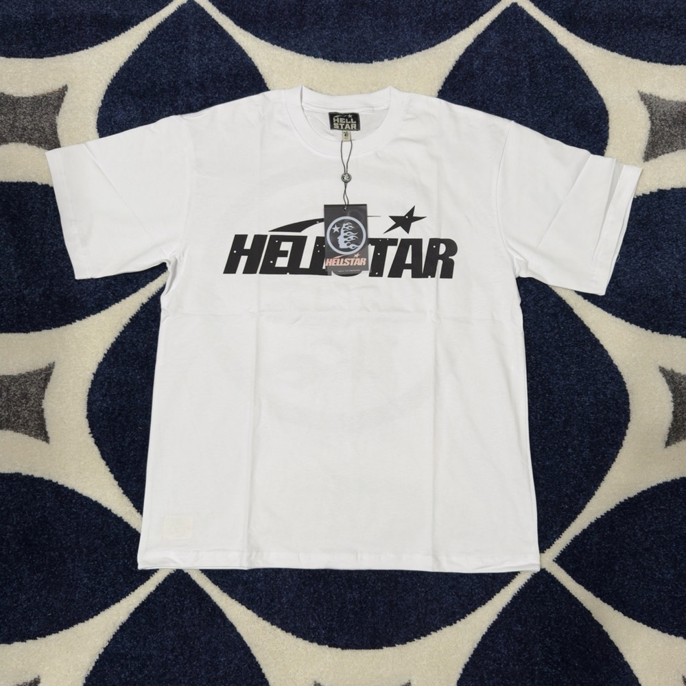 Hellstar Black Logo White T-Shirt Men’s Size Large